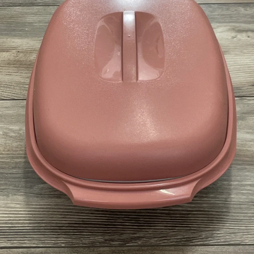 Tupperware Microwave Food Steamer 6 Cups Dusty Rose Pink 3 Piece 1273-6